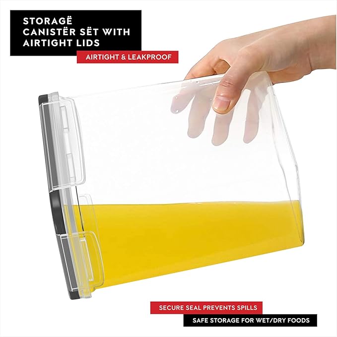 Cereal Containers Storage 3 Pack 135 fl. oz Cereal Dispenser Countertop - Image 3