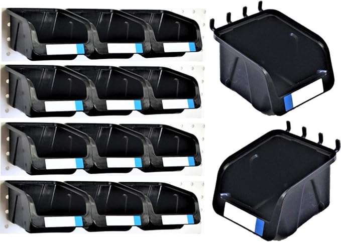 WallPeg 12 Black PEGBOARD Bins - Image 4