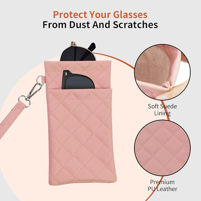 Double Eyeglass Case Soft Dual Glasses Case - Image 3