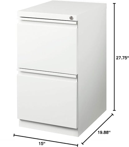 20 Inch Deep Metal Mobile Pedestal File 2 Drawer File-File - Image 3
