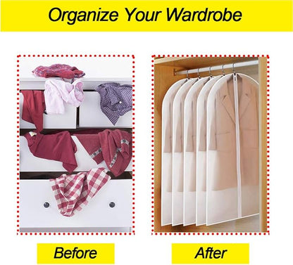 Garment Bags for Hanging Clothes 24'' x 40'' suit bags for closet storage - Image 6