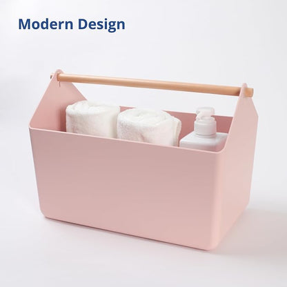 BLUE GINKGO Large Storage Basket – Plastic Caddy - Image 7