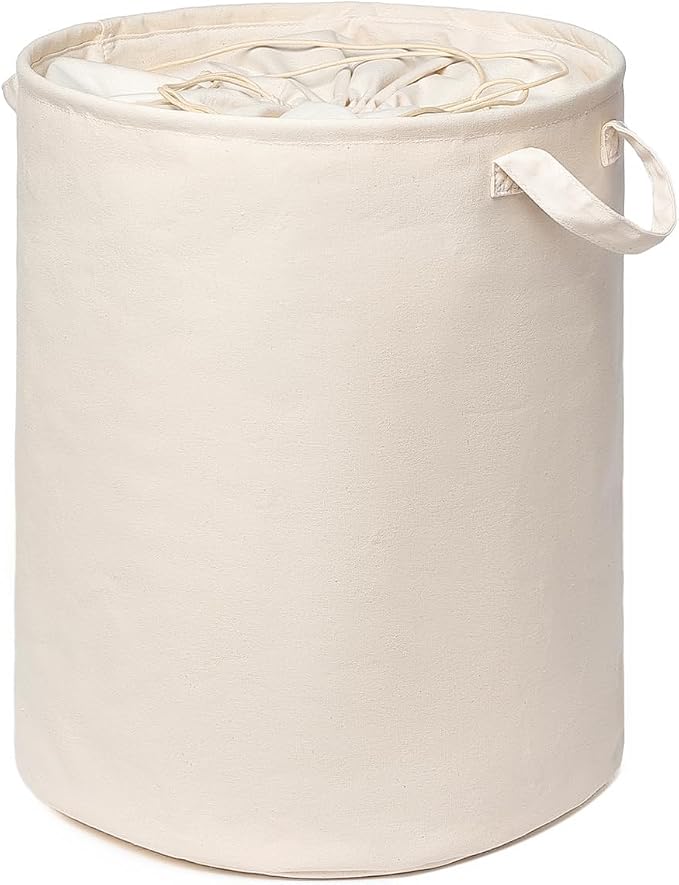 Foldable Storage Bins with Lids Cotton Canvas Rectangular Storage Box Ideal by YONBEN
