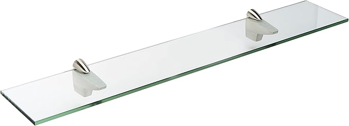 Spancraft Glass Falcon Glass Shelf, Brushed Steel, 4.75 x 30 by Spancraft