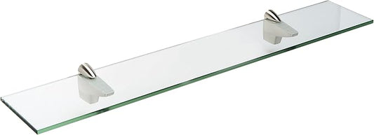Spancraft Glass F-10x18-Brushed Steel Falcon Glass Shelf, Brushed Steel by Spancraft