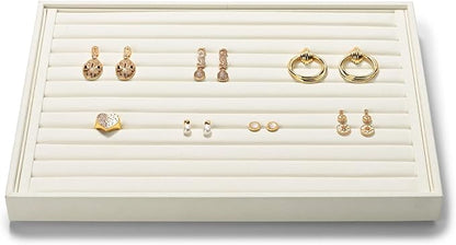 7-Slot Microfiber Ring & Earring Tray Organizer by Papten