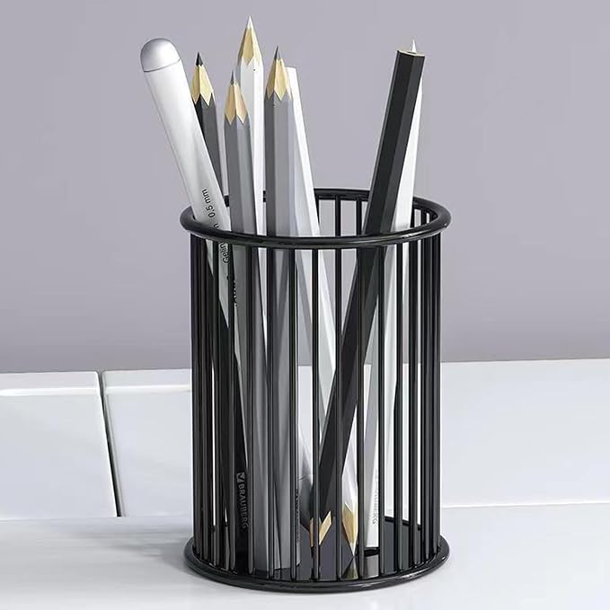 Metal Pen Holder Cup for Desk Makeup Brushes Pencil Holders Home Office - Image 3
