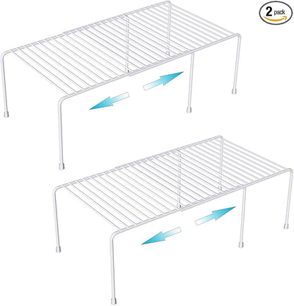 Expandable Cabinet Storage Organizer Shelf, Freezer Shelf Kitchen Cabinet by Homics
