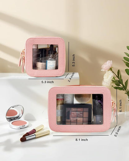 Travel Clear Makeup Bag Set, TSA Approved Cosmetic Bag Case - Image 5