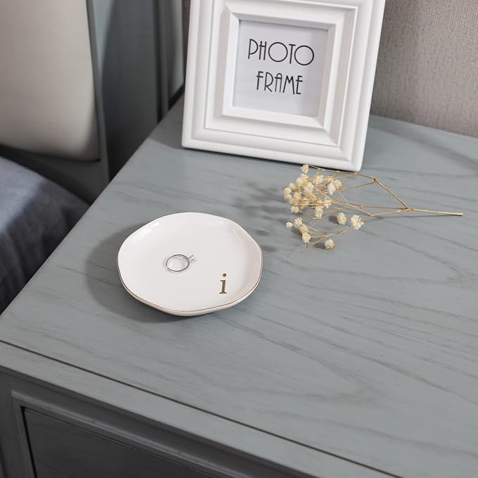 HOME SMILE Initials Ring Dish Jewery Tray - Image 3