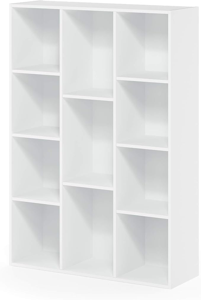 Furinno LUDER Book Shelf, 11-Cube Bookshelf, Reversible Bookcase, 9.4 x 29.1 x - Image 8