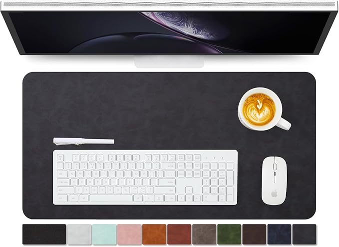 Distressed Leather Desk Mat by HOMIEAZICOZI