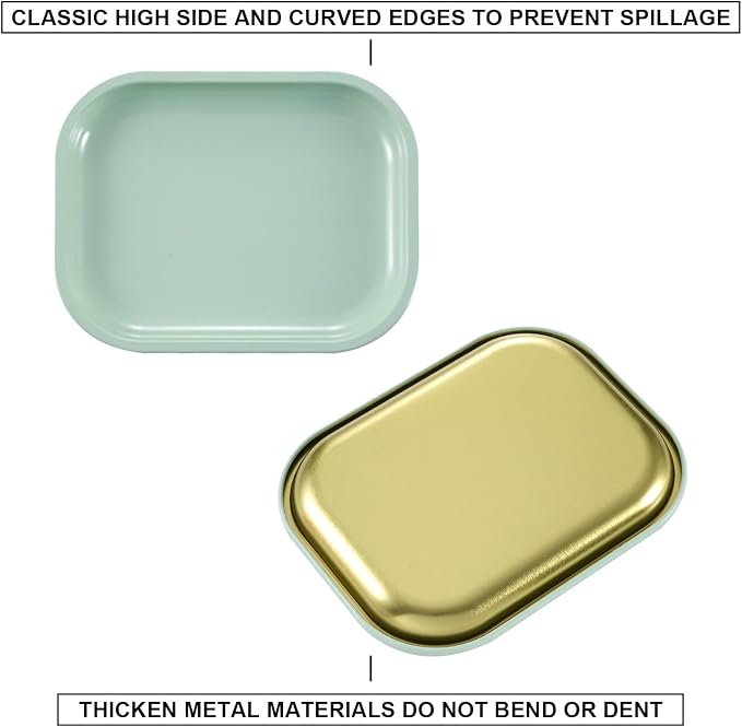 HOKirin Metal Tray with Soft Magnetic Lid, Metal Small Tray with Spill Proof - Image 4