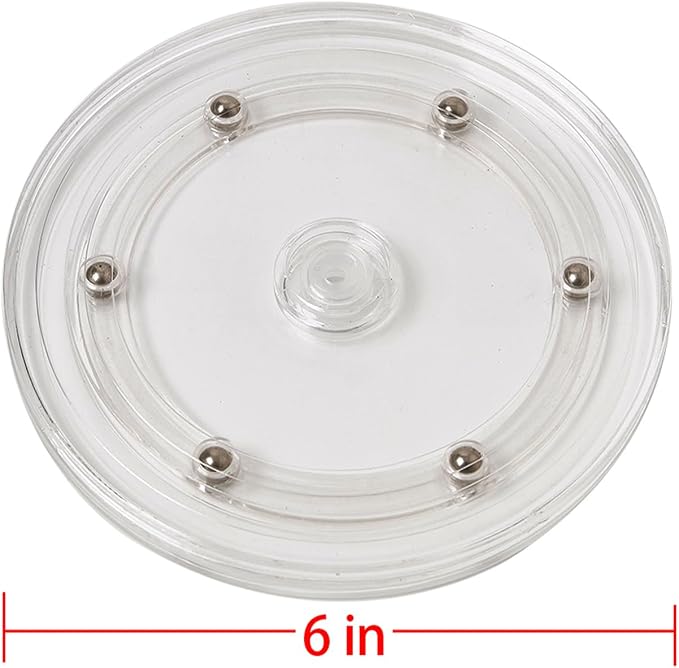 6 inch Small Lazy Susan Turntable Acrylic Ball Bearing Rotating Tray - Image 2