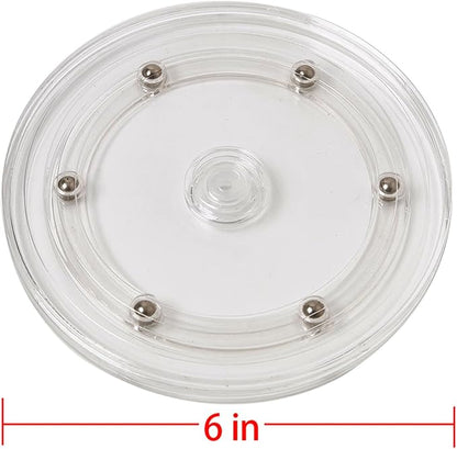 6 inch Small Lazy Susan Turntable Acrylic Ball Bearing Rotating Tray - Image 2