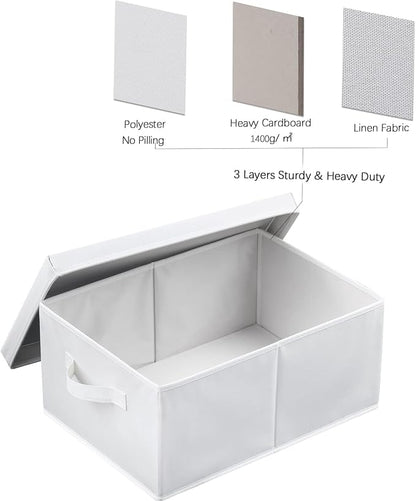 HOONEX Storage Bins with Lids for Organizing, Storage Boxes with 2 Carrying - Image 5