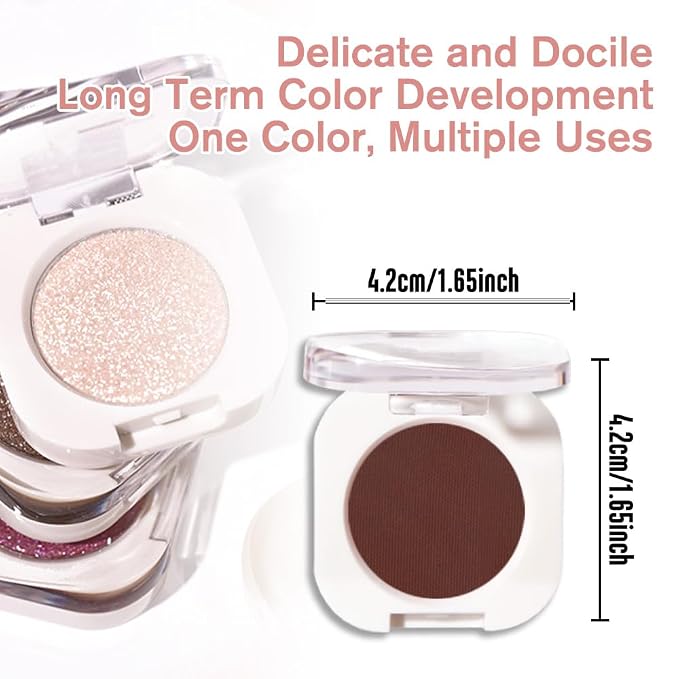 Dark Brown Single Matte Eyeshadow Makeup, Neutral Powde Eye Shadow - Image 5