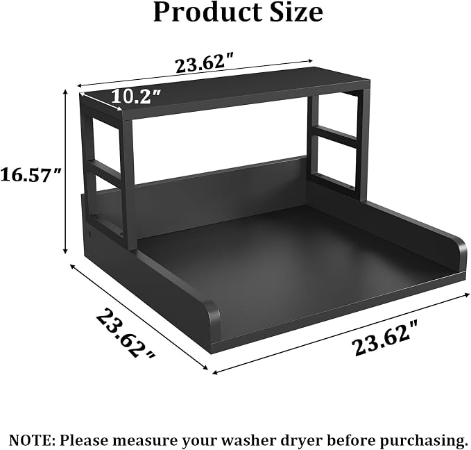 Washer Dryer Countertop with Shelf, 23.62″D x 23.62″W x 16.57″H, Countertop - Image 2