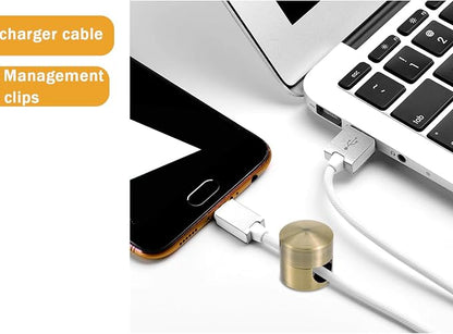 3 Sets Charger Cord Holder, Antique Copper Color Metal Adhesive Cable - Image 6