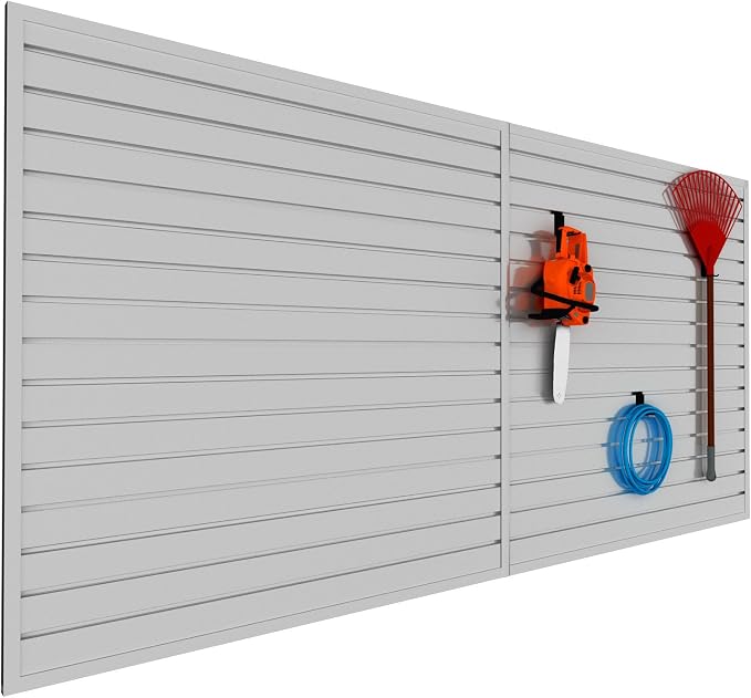 Slatwall Panel Garage Organizer PVC Slatwall Heavy Duty Wall Mounted Rack by BRITINE