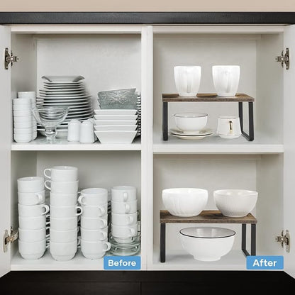 NEX Kitchen Cabinet and Counter Shelf Organizer, Shelf Riser - Image 5