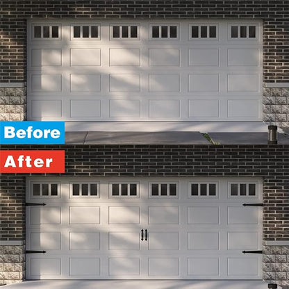 ZEKOO Garage Door Magnetic Decorative Hardware Kit, 8 Hinges 4 Handles Door - Image 6