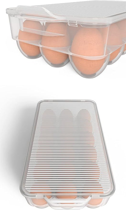 Clear Covered Egg Holder 3-Pack, Plastic Egg Storage - Image 4
