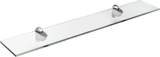 Spancraft Glass H-4.75x30-Brushed Steel Heron Glass Shelf, Brushed Steel by Spancraft
