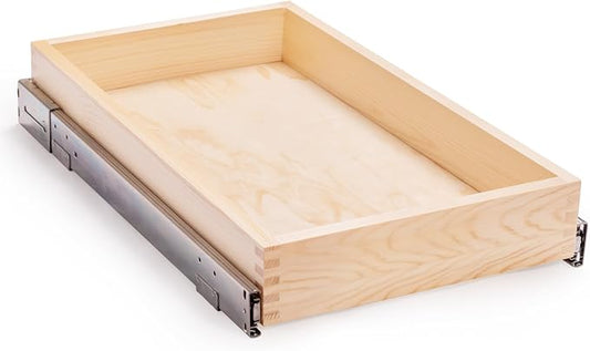 13”W x 21”D x 3”H Soft Close Slide Out Wood Drawer Organizer by Mulush