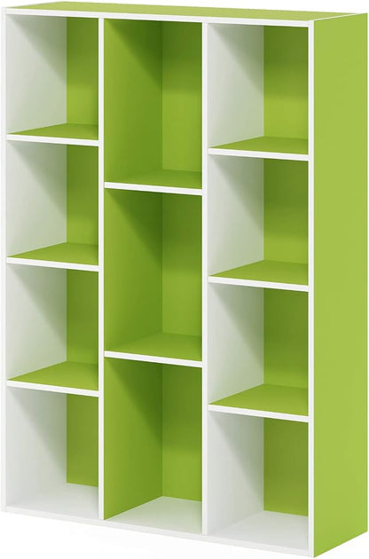 Furinno LUDER Book Shelf, 11-Cube Bookshelf, Reversible Bookcase, 9.4 x 29.1 x - Image 6