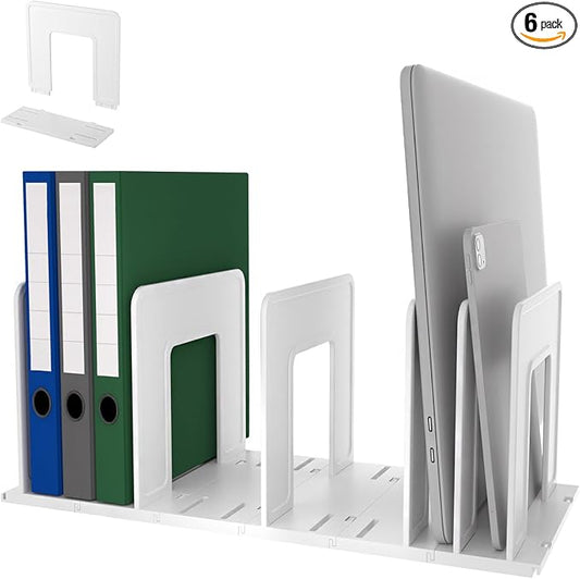 Adjustable Vertical File Sorter Sturdy Plastic Expandable Upright File Holder by LuluEasy