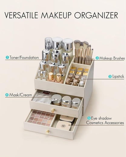 Vlando Makeup Organizer for Vanity, Large Capacity Countertop Organizer - Image 3