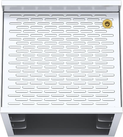 AmGood 22-1/2 in. x 24 in. x 30 in Stainless Steel Glass Rack Storage Cabinet - Image 5