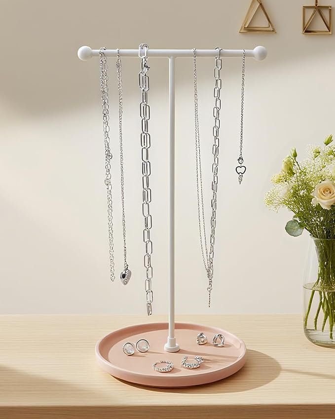 VROOMIUM Necklace Holder Stand - 6in Ceramic Base X 1ft Height by VROOMIUM-BETTERDESIGN