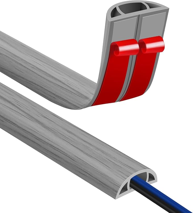 Floor Cord Covers for Wires 10FT Cable Hider Wire Cover Self Adhesive Cord by JAHOMFAI