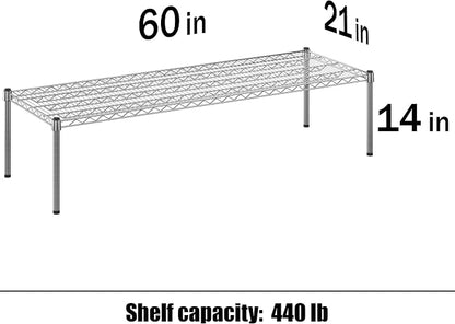 21" Deep x 60" Wide x 14" Height Wire Shelving Kit | 1-Tier | NSF Commercial - Image 3