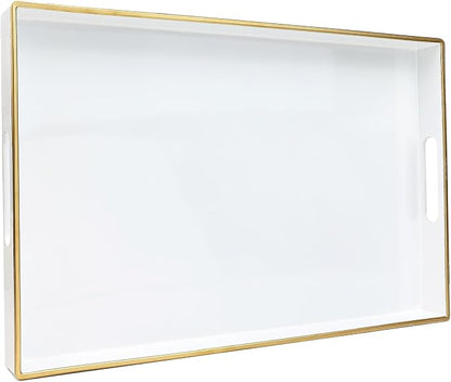 Spsyrine White Decorative Serving Tray by Spsyrine