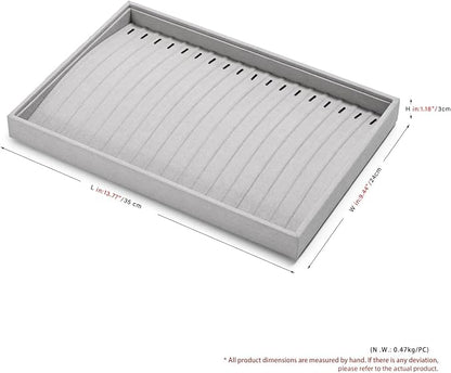 18Slots Necklace Braclet Tray Velvet Jewelry Trays Microfiber Jewelry Drawer - Image 8