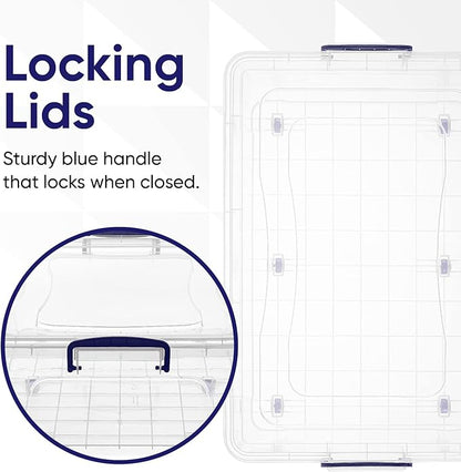 Superio Storage Bins with Lids- Clear Boxes - Image 4