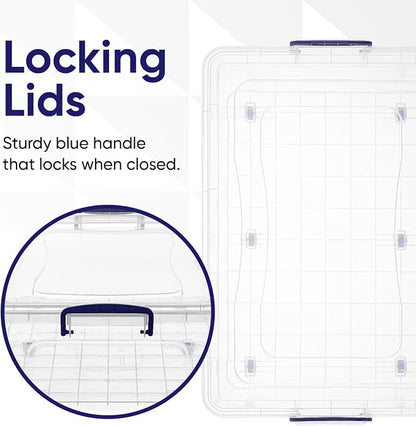 Superio Storage Bins with Lids, Stackable Totes, BPA Free, Odor Free, Organizer - Image 4