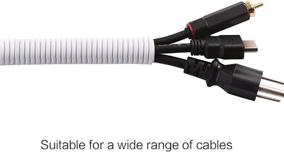 Alex Tech 25ft - 1/2 inch Split Wire Loom Tubing - White - Image 4