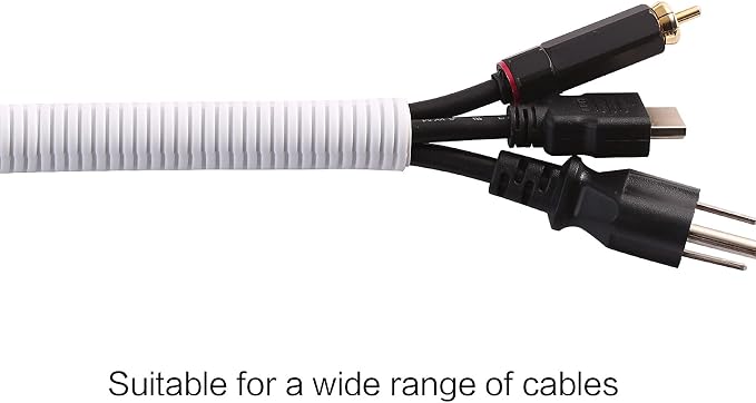 Alex Tech 25ft - 1 inch Split Wire Loom Tubing - White - Image 4