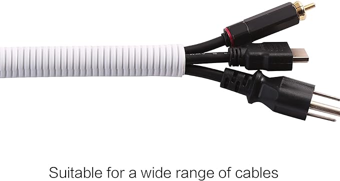 Alex Tech 50ft - 1 inch Split Wire Loom Tubing - White - Image 4