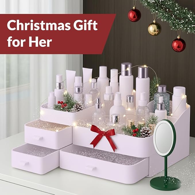 Makeup Organizer for Vanity – Large Cosmetic Storage Box - Image 3