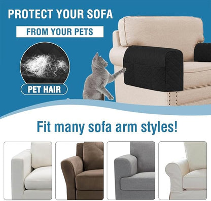 H.VERSAILTEX Couch Arm Covers Water Resistant Armrest Covers - Image 5