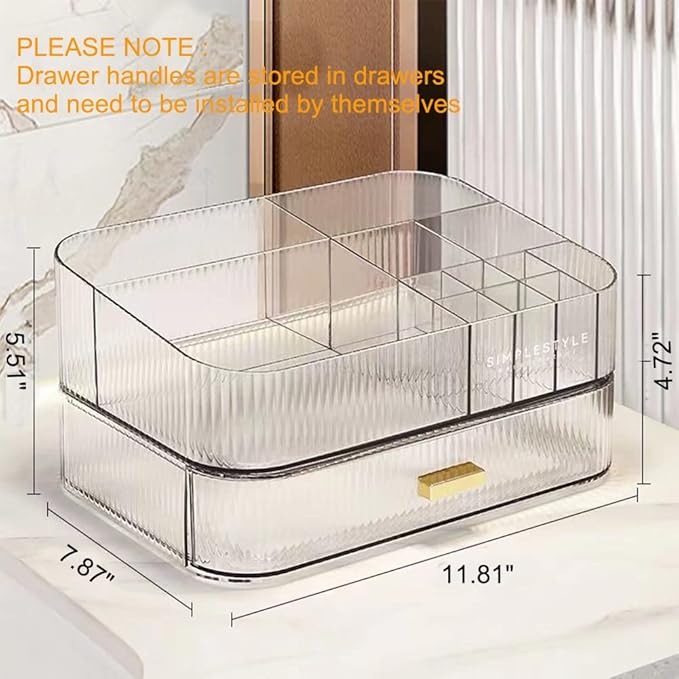 MIUOPUR Makeup Organizer with Stackable Drawers, Bathroom Vanity Organizers and - Image 5