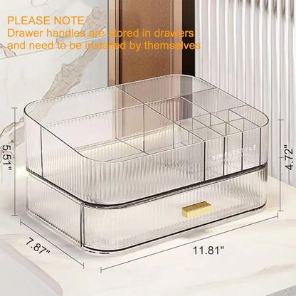 MIUOPUR Makeup Organizer with Stackable Drawers, Bathroom Vanity Organizers and - Image 5