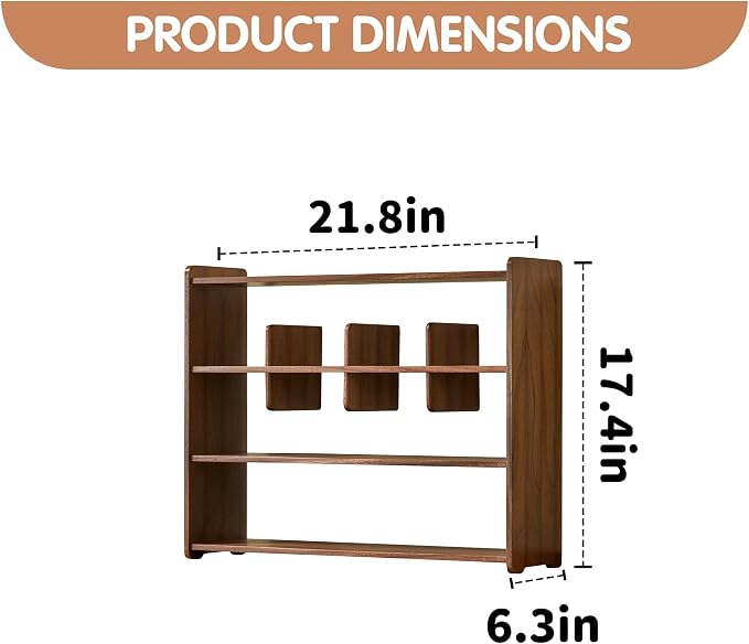 Coffee Cup Holder for Countertop Walnut Wood Coffee Mugs Holder for Kitchen Mug - Image 2