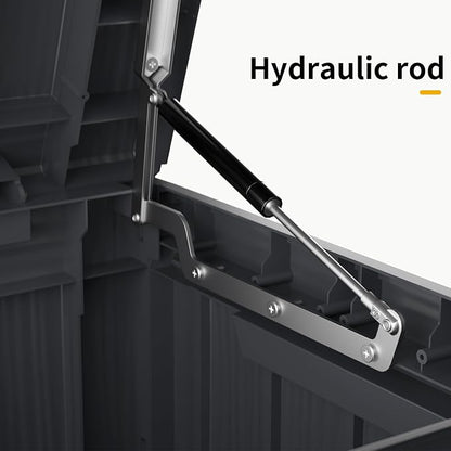200 Gallon Outdoor Storage Box Waterproof Lockable Resin Deck Box Large - Image 5