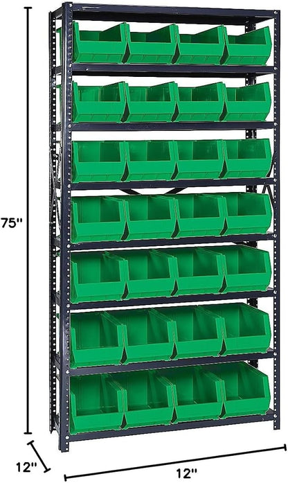 Quantum Storage Systems QSBU-240GN Giant Open Hopper Steel Shelving System - Image 2